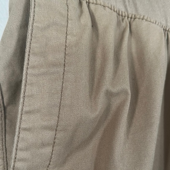 Old Navy Tan Ruched Asymmetrical Midi - Picture 4 of 11